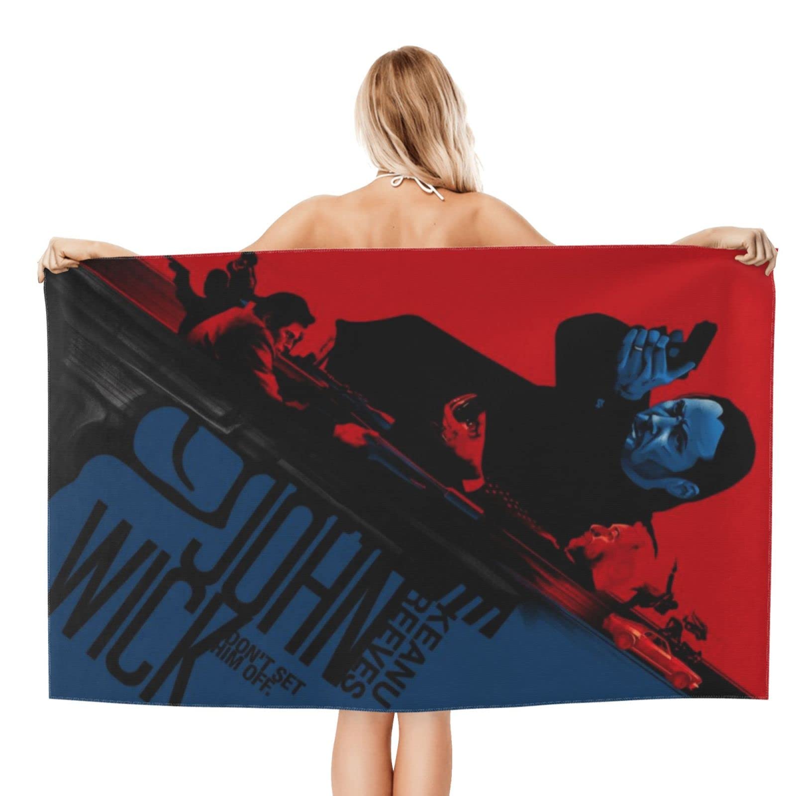MARRKT John Wick JW Movie Serviette De Plage En Microfibre à Séchage Rapide, Sans Sable, Serviette