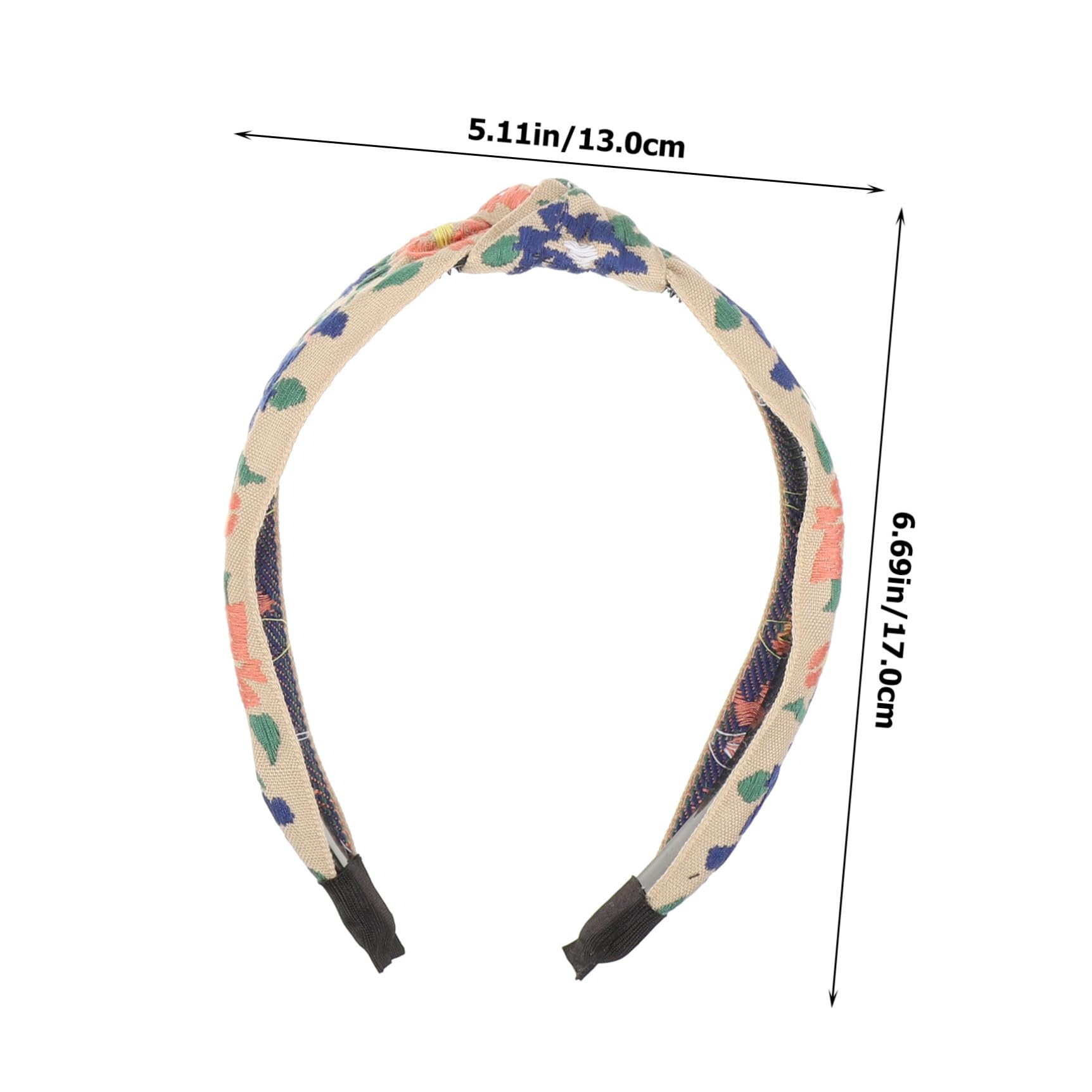 4 Pezzi Fasce per Stile Cerchietti Larghe con Ricami Boho Diverse Colorazioni per Donne e Ragazze per Cerimonie e