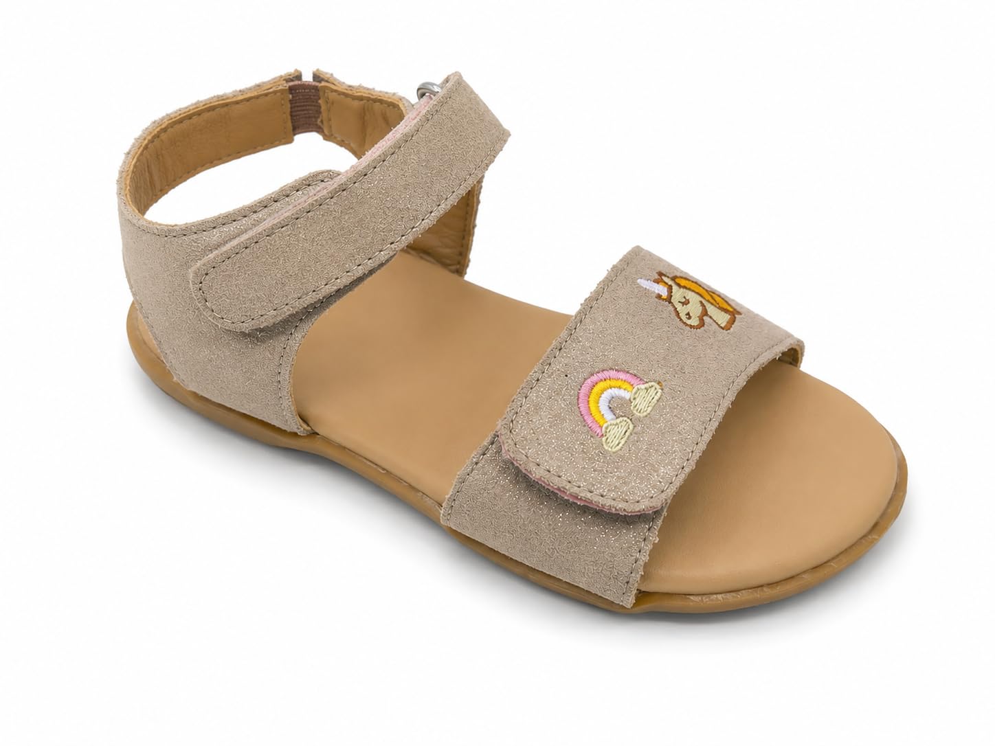 LIO&Friends Kindersandalen Barfußschuhe aus Leder – Zero Drop Sandalen für Mädchen mit breiter Zehenbox, flexibler Sohle & Klettverschluss – bequeme Sommersandalen