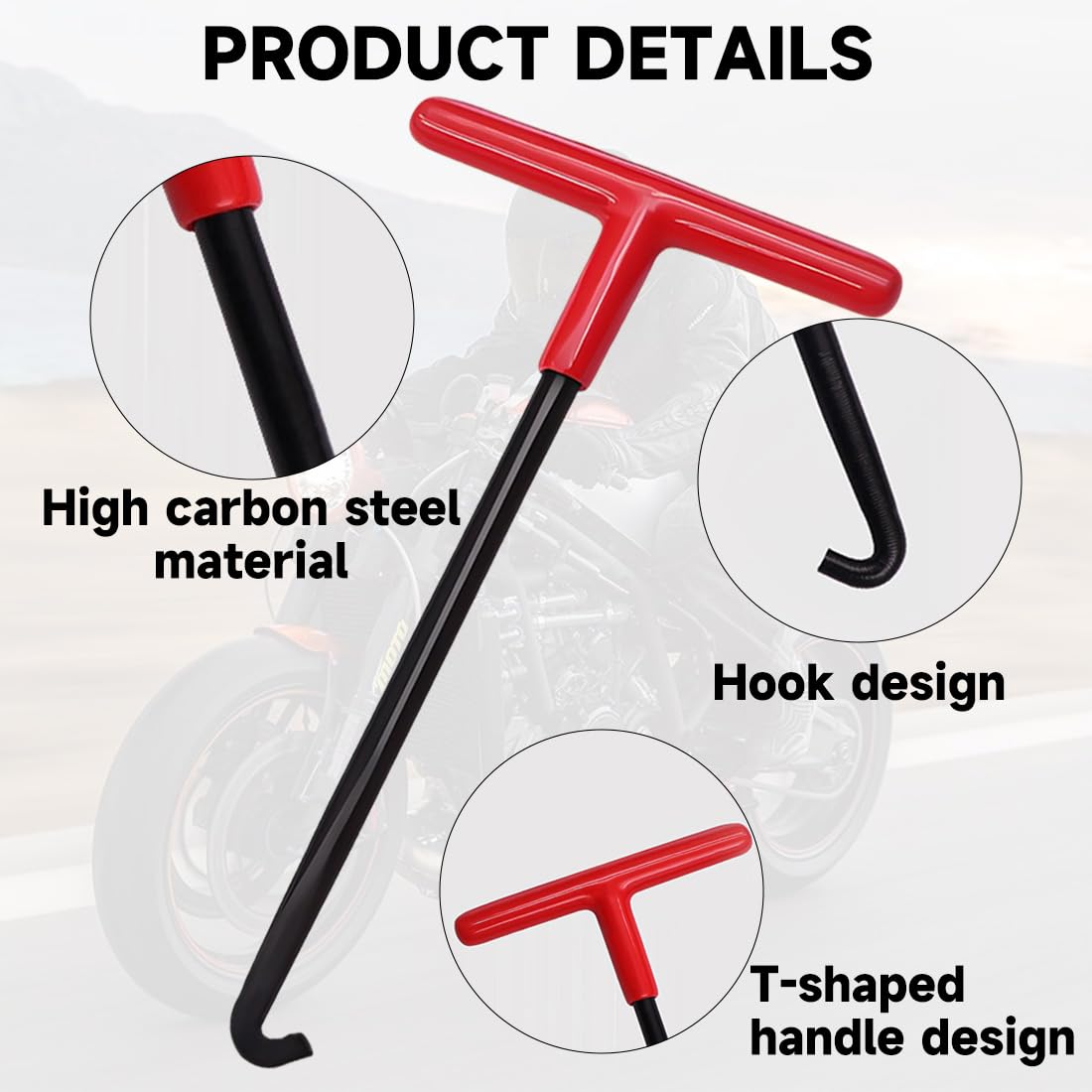 2 Pezzi Estrazione Gancio Molla in Acciaio Attrezzo,Strumento per Molla del Trampolino,T-Handle Gancio a Molla,Tira Molle Attrezzo Gancio per Motociclo Scooter