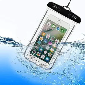 Kit 2 Unid Capa Case Bolsa Prova D'Água Impermeável para Celular com Alça Universal Até 6.5 Polegadas