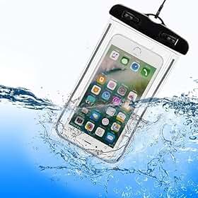 Kit 2 Unid Capa Case Bolsa Prova D'Água Impermeável para Celular com Alça Universal Até 6.5 Polegadas