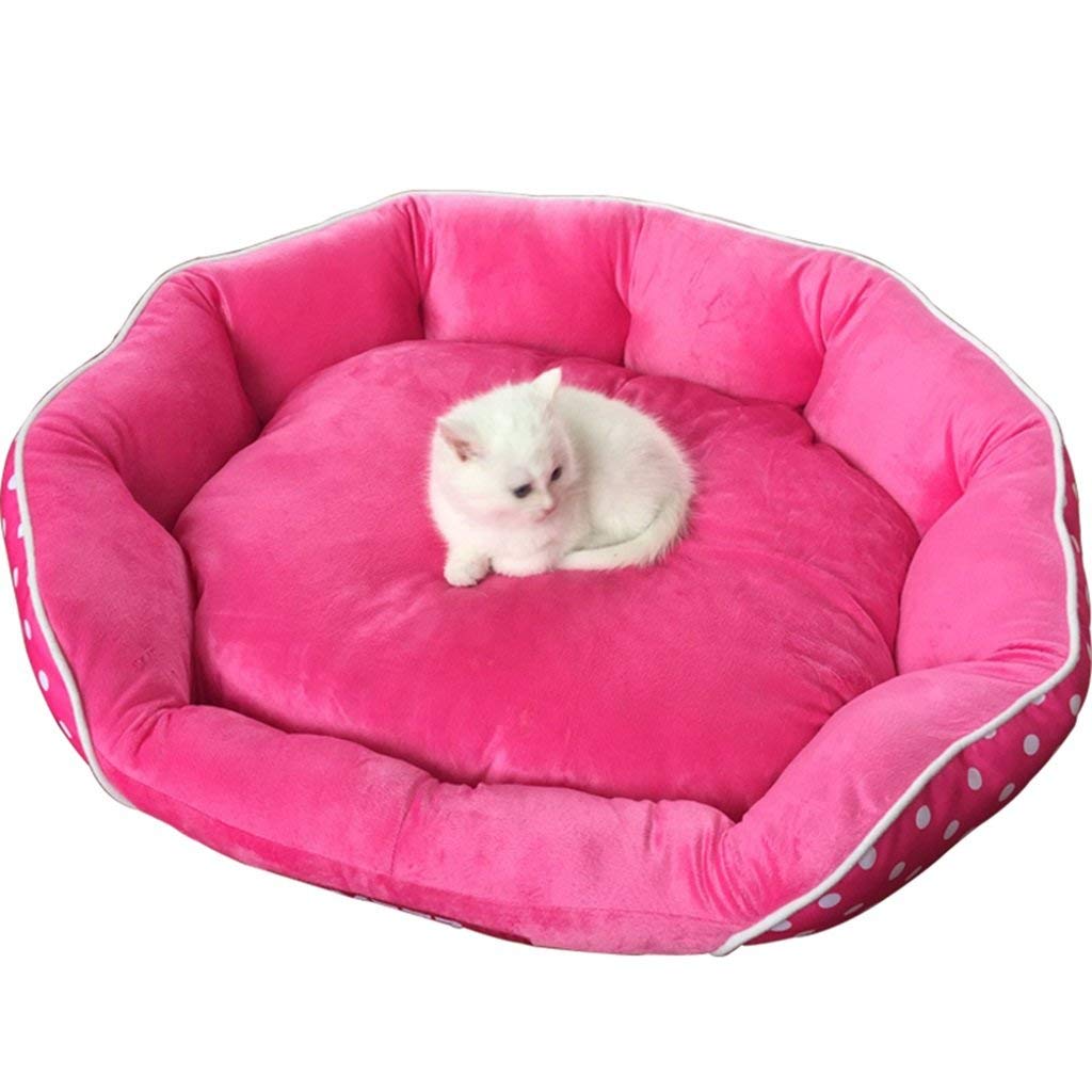 Qazxsw Pink round four seasons cotton cat litter and 28 * 26 * 7 inches