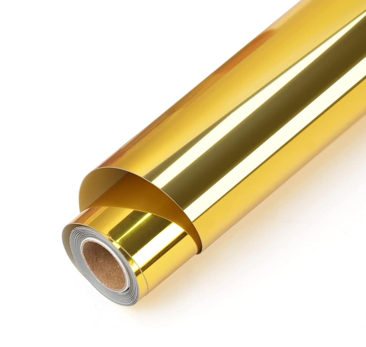 YRYM HT Vinylfolie Plotter - 30cm x 305cm Permanente Plotterfolie Vinyl Selbstklebend Rückseite für Bastelprojekte, Schilder, Scrapbooking, Klebefolie Gold für Cricut（Metallisches Gold）