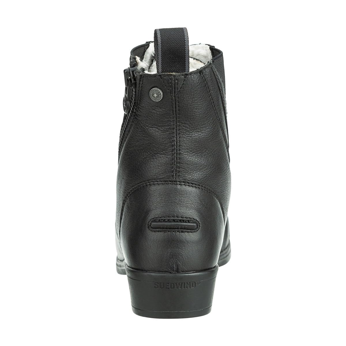 SUEDWIND FOOTWEAR Damen Winter-Reitstiefeletten ADVANCED II SZ SOFT WINTER – Leder Chelsea Boots – Reit- & Freizeit-Stiefeletten m. Reißverschluss, Kunstfell & Gummisohle – Schwarz & Gr. 36-43