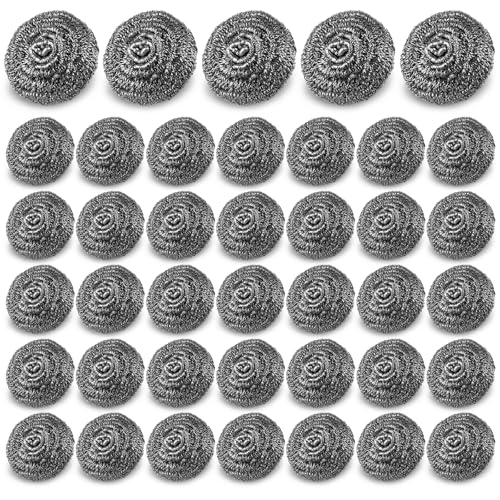 40 Pack Steel Wool Scrubber Pads, Stainless Steel Scrubber, Scrubbing