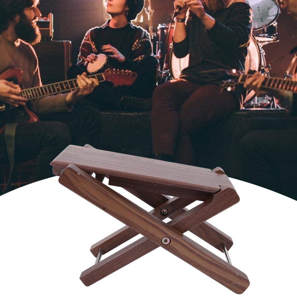 Poggiapiedi Chitarra, Legno Massello Pieghevole Antiscivolo Poggiapiedi per Chitarra Classica Accessori for Musicisti Studio Recital