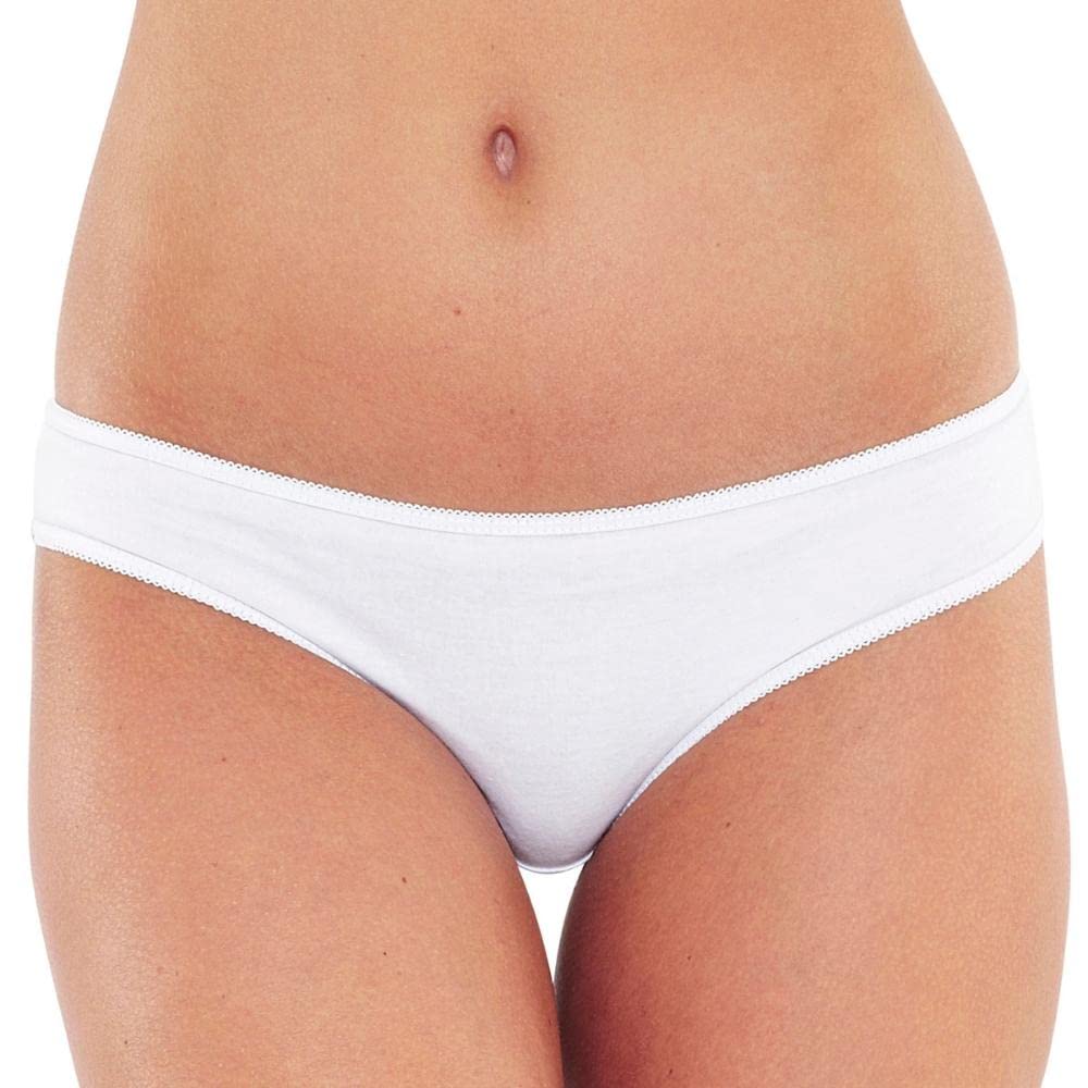 Just EssentialsWomen's Ladies Multipack 4 Bikini Mini Briefs Cotton Plain Colours UK Seller