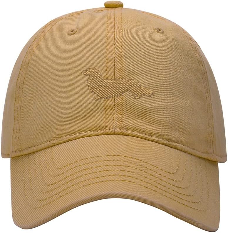 Men's Baseball Caps Long Haired Dachshund Embroidered Dad Hat Washed Cotton Adjustable Embroidery Cap