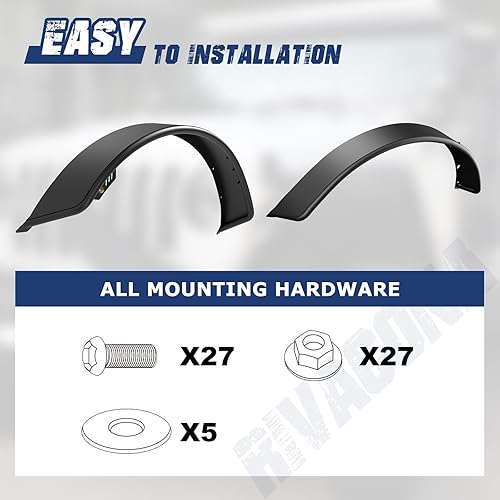 Miniatura 9 de Bronco Fender Flares - Juego de 4 guardabarros planos para Ford Bronco 2021 2022 2023 de 24 puertas, 4 piezas (no para Bronco Sport o Raptor)