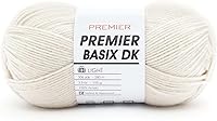 Vista 33 de Premier Yarns Basix Hilo DK, hecho de acrílico, hilo ideal para ganchillo y tejido, lavable a máquina, rosa camafeo, 3.5 onzas, 306 yardas