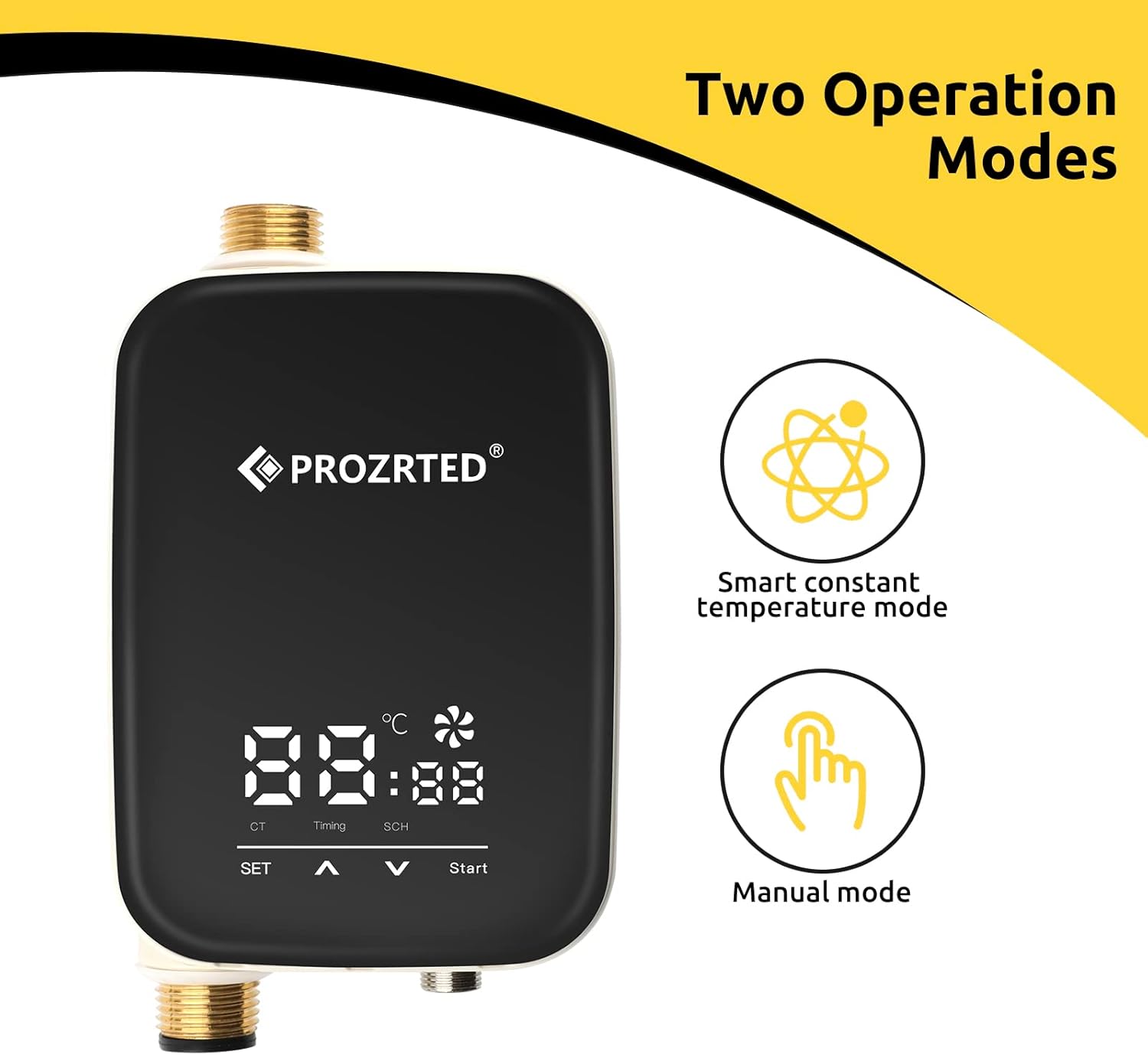 Digital Smart Instant Hot Water Recirculating Pump Kit with Built-in Thermostat Timer Digital Screen Under Sink Recirculation Pump System Extremely Quiet HBS24-12T