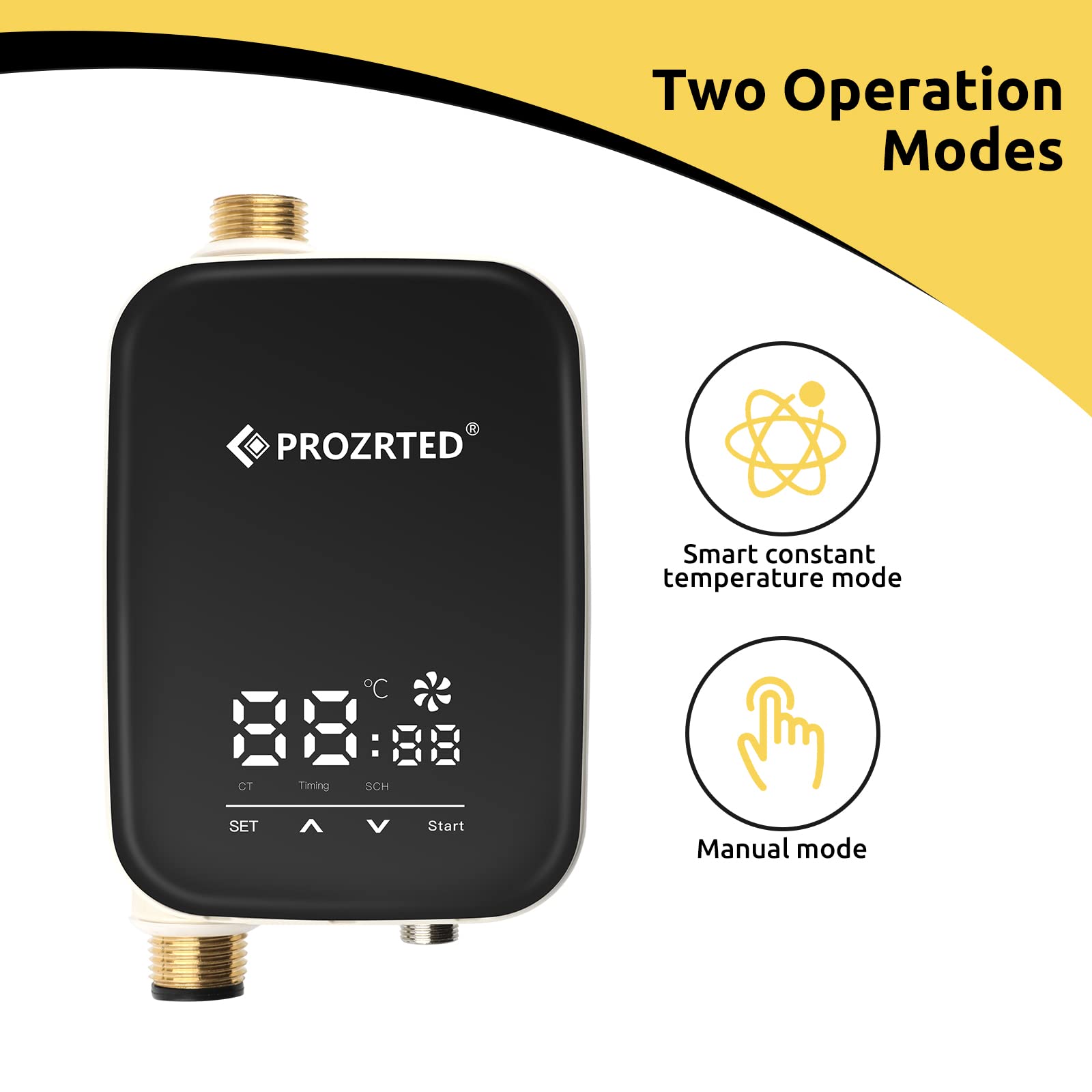 PROZRTED Digital Smart Instant Hot Water Recirculating Pump System with  Built-in Thermostat Timer Digital Screen HBS24-12T - Amazon.com