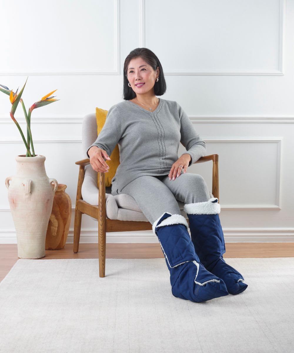 Silverts Extra Wide Foot Protectors Adjustable Closure Soft Warm Foot Covers for Swelling Edema Sensitive Feet