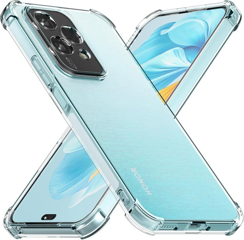 Image of SkyTree Honor 200 Lite, Solid Shock Proof Bumper Hybrid Edge to Edge Protective Transparent Back Cover for Honor 200 Lite