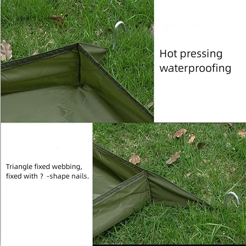 Miniatura 5 de Alfombra de picnic para tienda de campaña para 1 persona, alfombra de picnic para senderismo, camping, ahorro de huella, hoja de tierra, bañera,