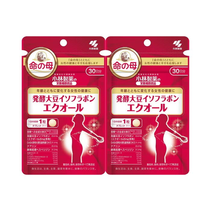 Amazon | 命の母 発酵 大豆 イソフラボン エクオール 30日分 30粒 2点  