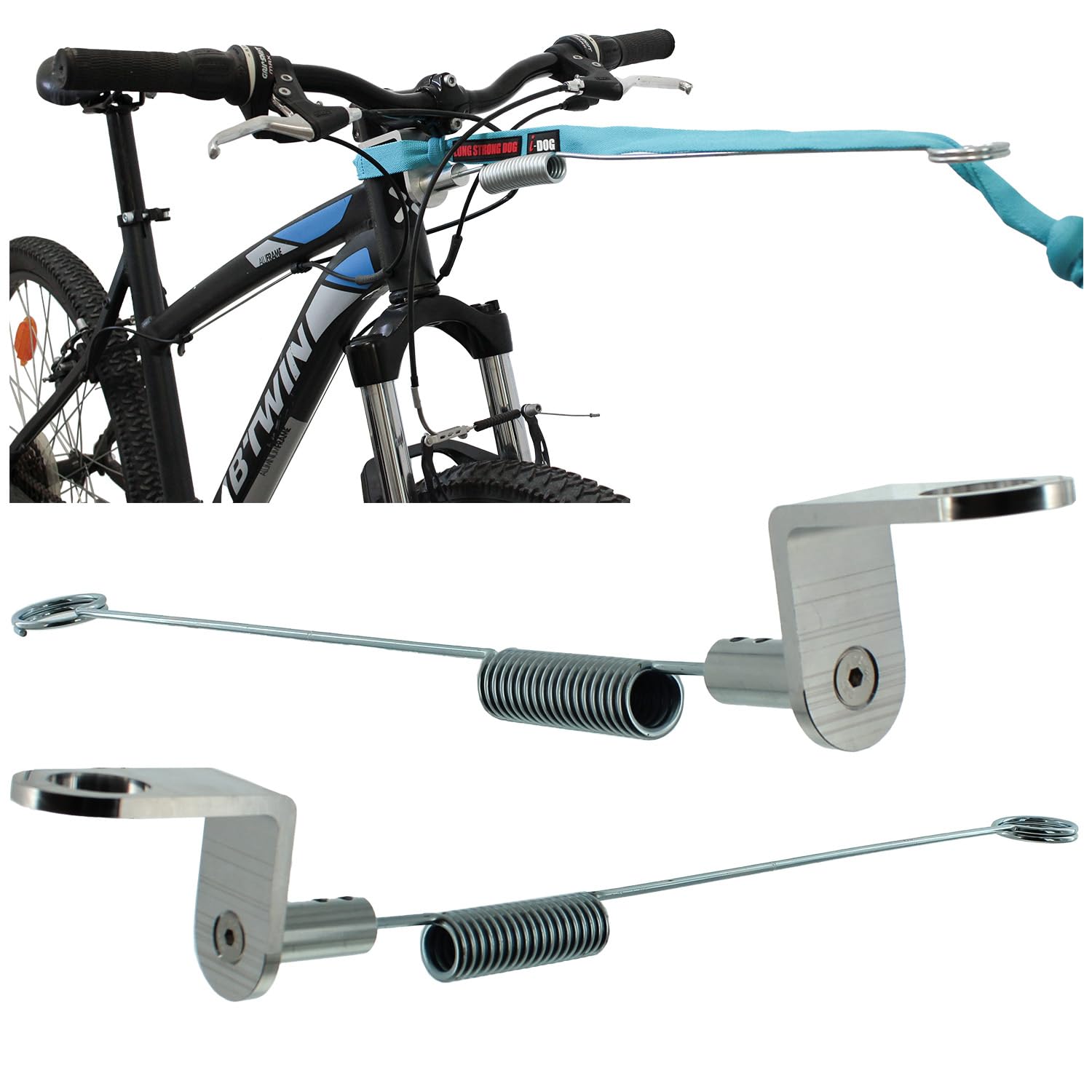 Barre VTT Link Gamme ALM déport 50cm (Roue Jusqu'à 29 Pouces) Barre VTT pour LA Pratique du CANI VTT ET DE LA CANI Trottinette.