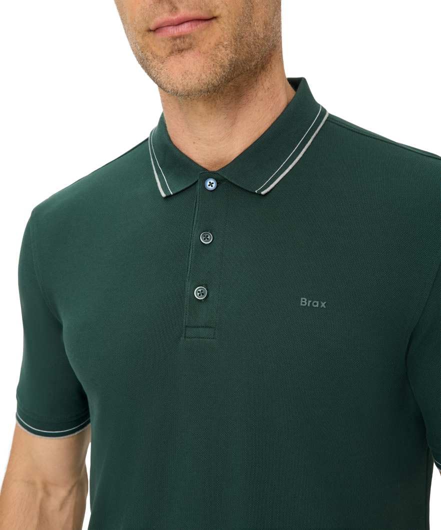BRAX Koszulka polo Mężczyźni Style Pete Hi-flex Pique Pima Cotton