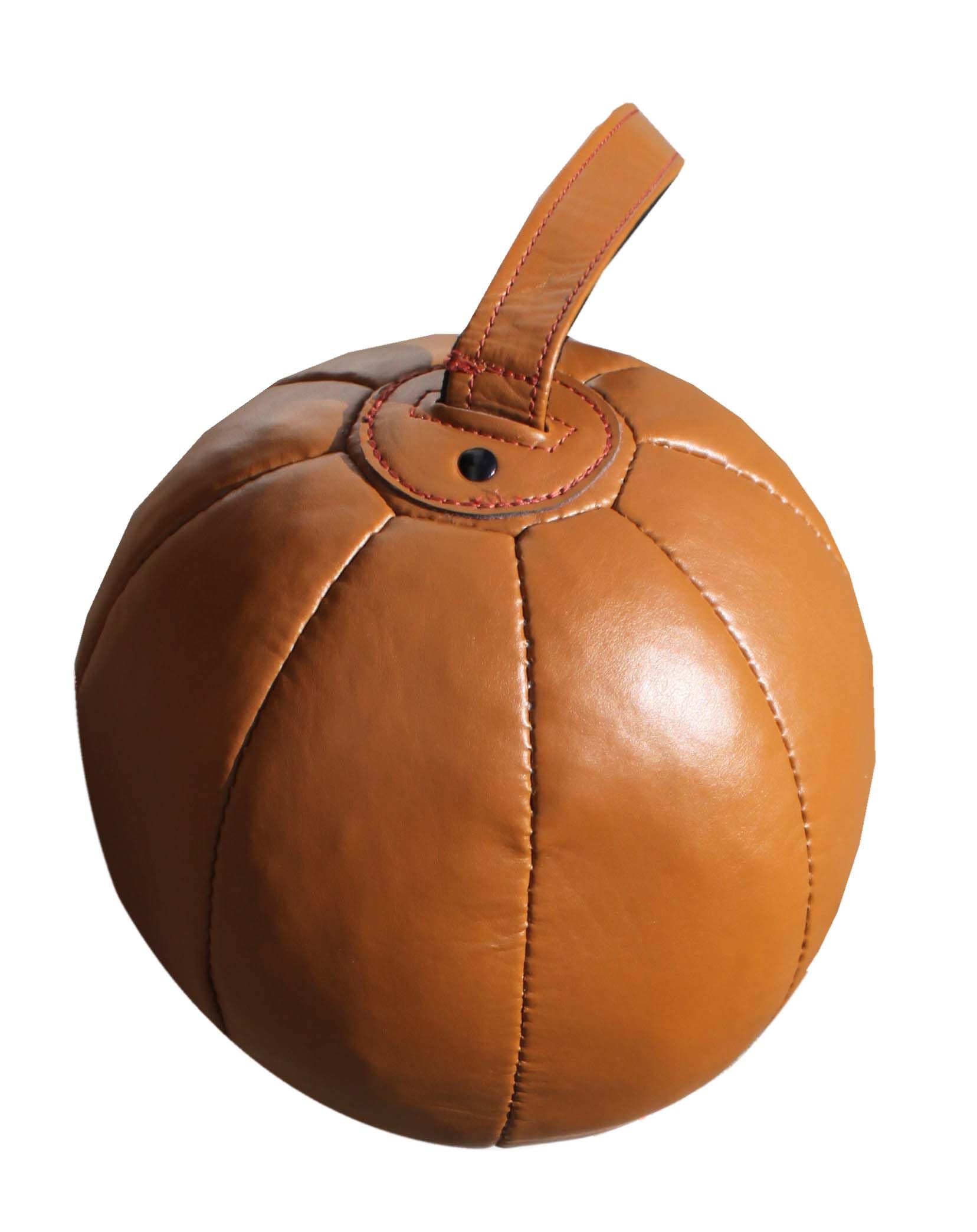 Lisaro Schleuderball aus PU-Leder 2000gramm, Durchmesser Ca. 18-20 cm. Farbe Braun/Natur, Size 2000 Gramm (2-Kg),