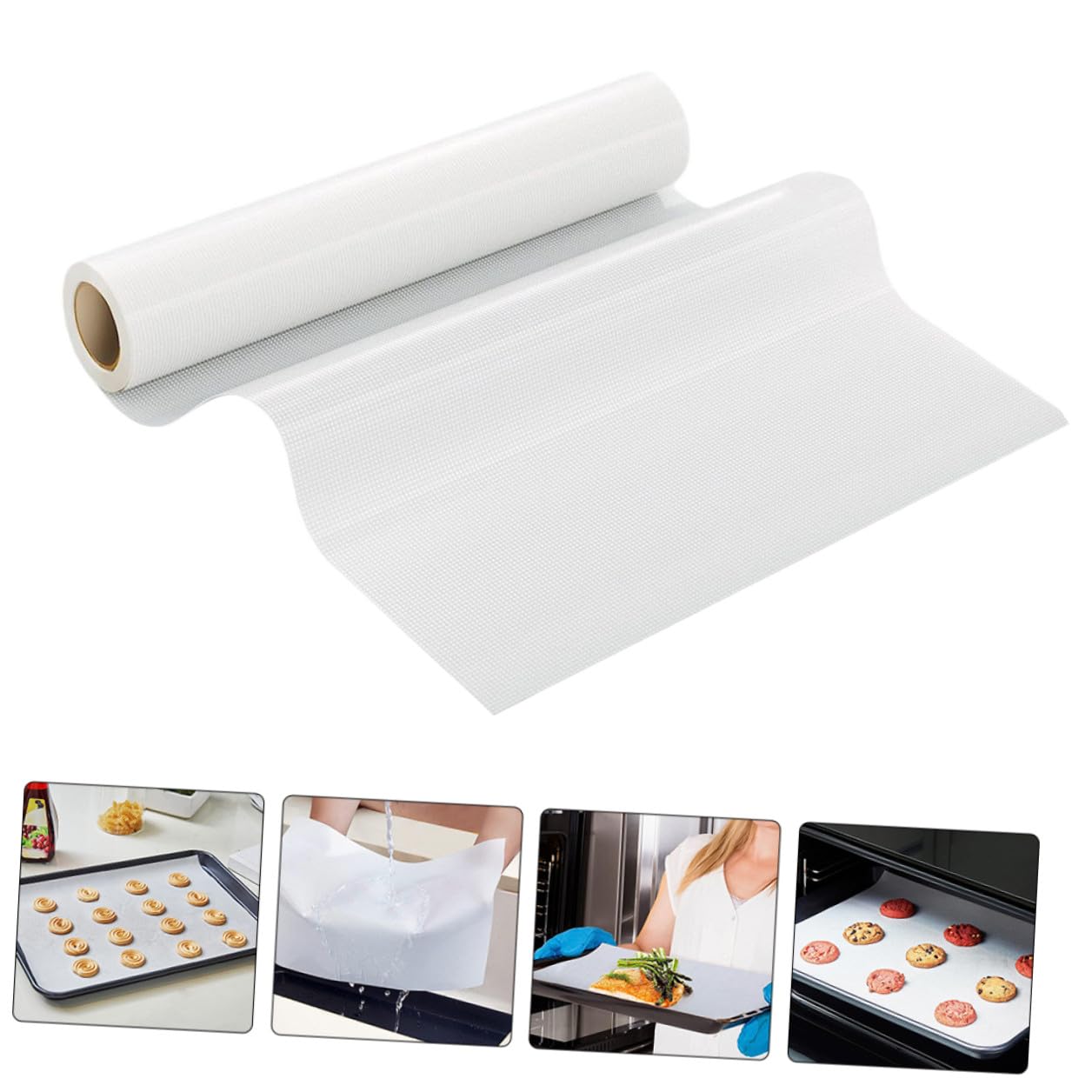 Wiederverwendbare Silikon Backmatte Rutschfest Hitzebeständig Antihaftbeschichtet Langlebige Dauerbackmatte für Backofen und Heißluftfritteuse Vielseitig