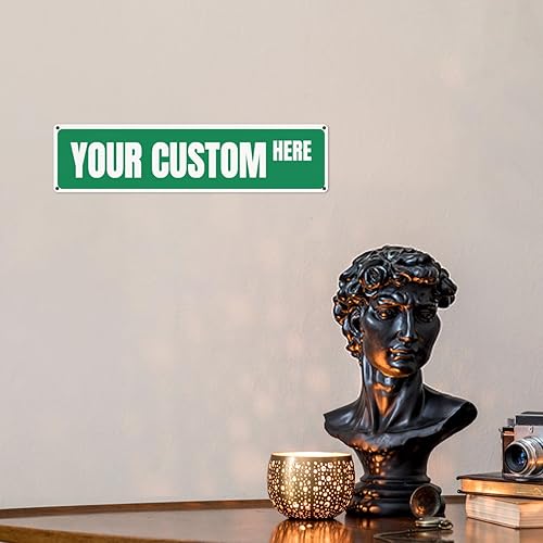 Miniatura 5 de Letrero de calle personalizado, letrero de metal personalizado para oficina, negocios, lugar de trabajo, hogar, bar, interiorexterior con logotipo,