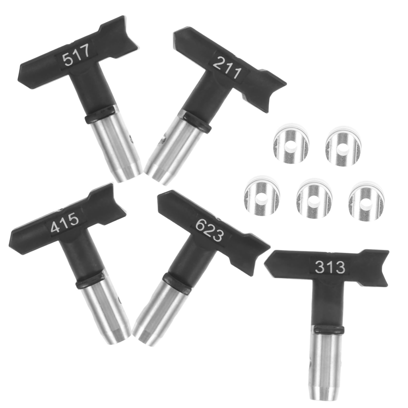 Buses de pulvérisation airless LIFKOME en lot de 5 embouts noirs interchangeables pour pistolet