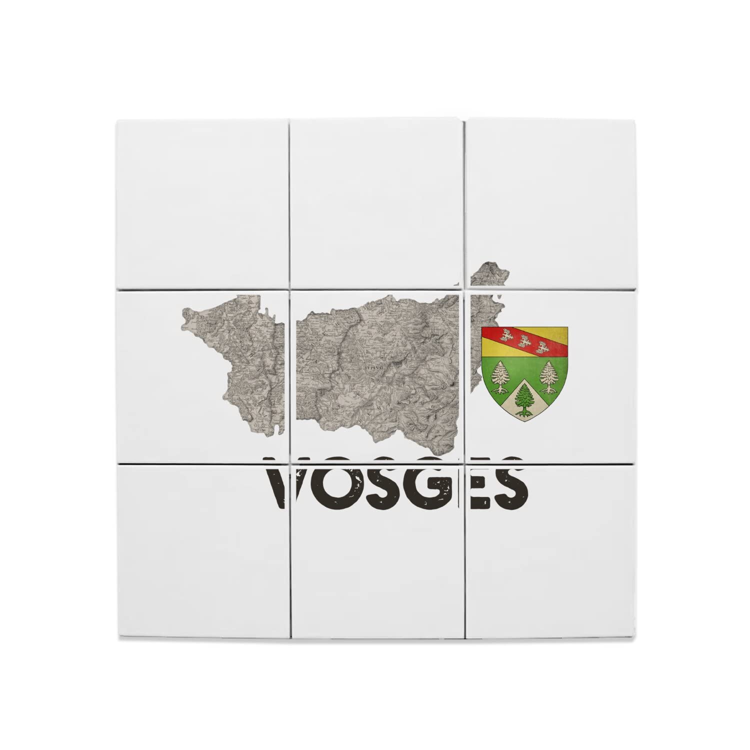Carreaux Céramique Vosges Epinal lot de 9 fresque murale 45cm