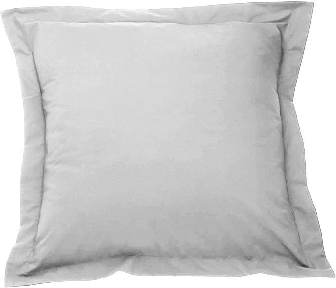 European Square Pillow Shams Set of 2 Silver Grey Pillow