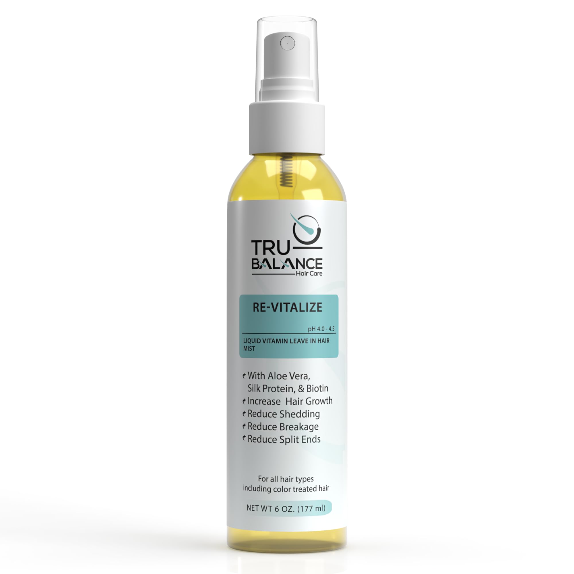 RE-Vitalize - Liquid Vitamin Hair Mist - Adds Shine, Prevents Breakage, Anti Frizz, & Repairs Damaged Hair - Leave in Conditioner Hair Spray w/Biotin & Keratin Hair Treatment - 6 oz