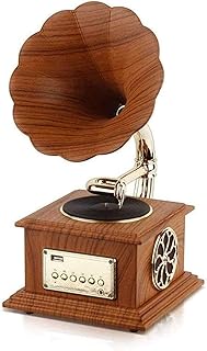 Turntable Record Player with Horn Speaker Mini Gramophone Supporting Bluetooth Playback European Classic Home Nostalgic Decoration Gramophone recorder