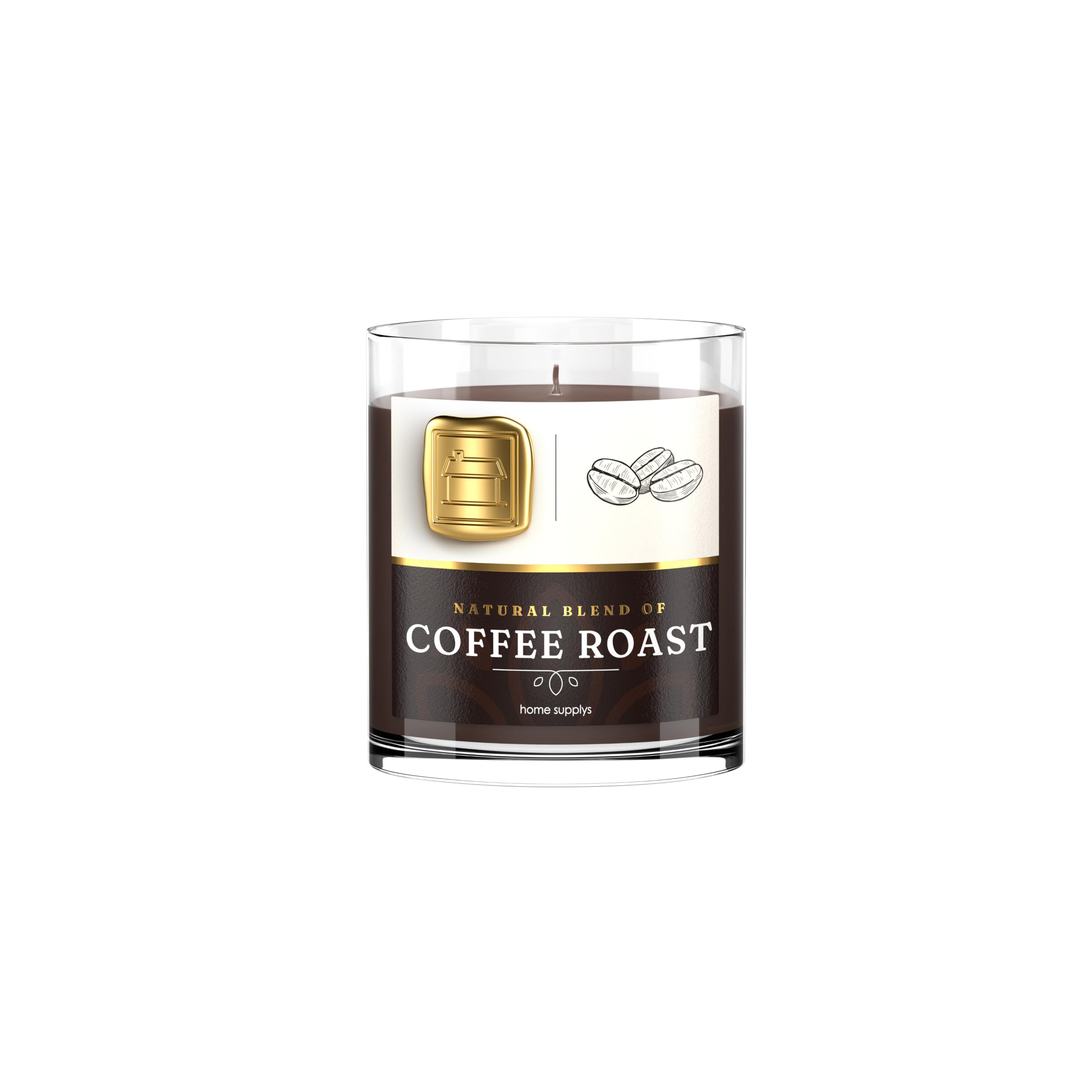 Home Supplys Women's Brown Large Coffee Candle - Candle Gift For & Men With Lid - (300G/60Hr) Long Burn Time With Coffee, Hazelnut & Black Chocolate - Organic & Vegan Scented Candle - Relaxation, Aromatherapy & Wellness