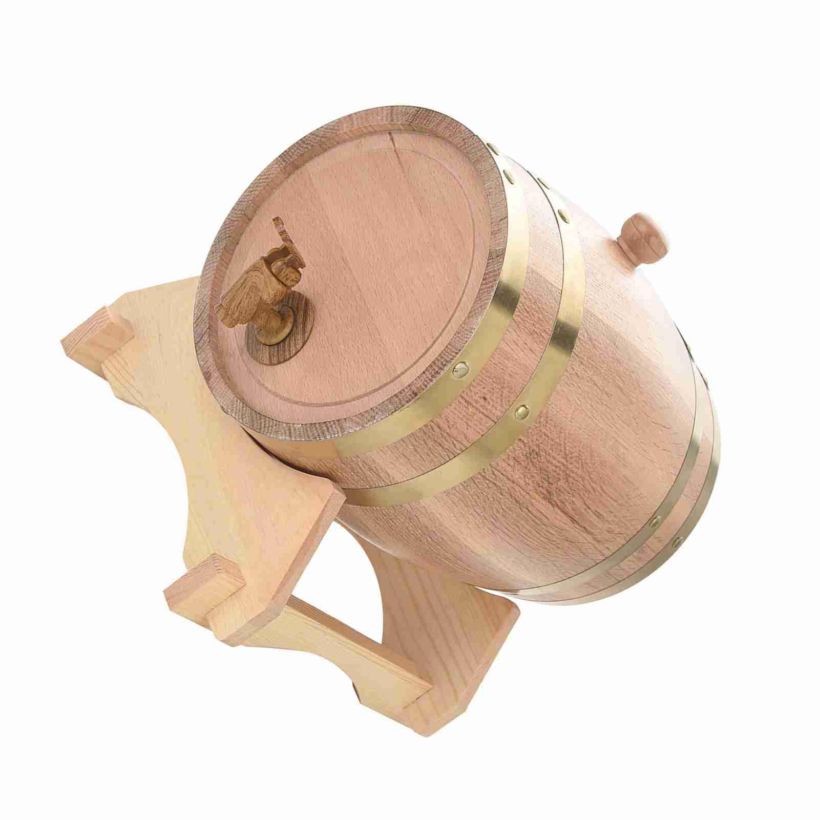 Oak Timber Wine Dispenser Stand for Liquor Storage (5L)