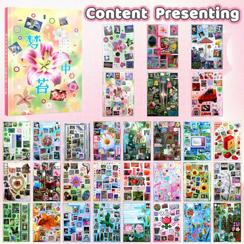 Image of 900Pcs Japanese Sticker Book Cat Kawaii Cute Scrapbook Stickers Travel Bulk Heisei Retro Stickers for Journaling Adult Y2k Aesthetic Korean Sticker Animal Toploader Decor DIY Manga Style Gifts Moss
