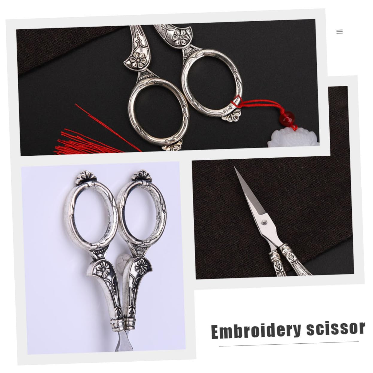 Lurrose 5stücke Retro Stickschere Aus Edelstahl Schneiderschere Für Handwerk Und Spitzes Design Ergonomischer Griff Für Nähen Und Stickerei Langlebig Und Robust