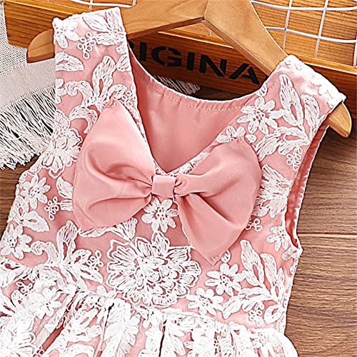 Vestido de dama de honra infantil sem mangas floral rendado vestido de baile de formatura vestido de