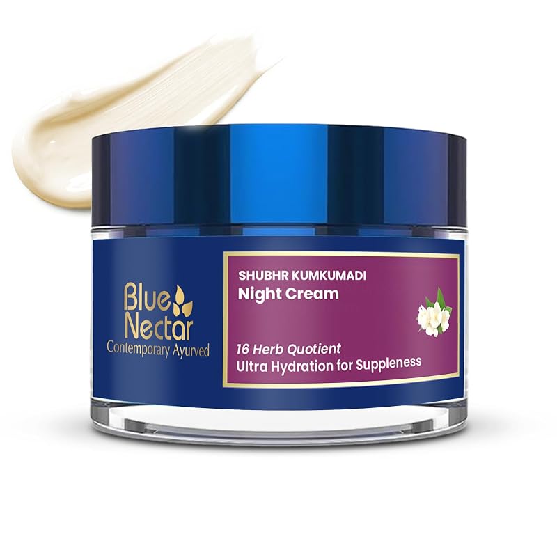 Blue Nectar Creme Noturno Facial Kumkumadi com Óleo Facial