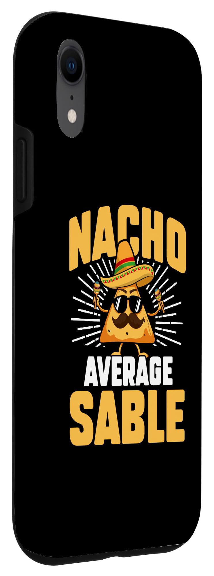 iPhone XR Funny Taco Personalized Name Nacho Average Sable Case - Image 3