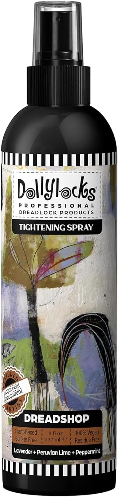 Dollylocks Sea Salt Texture Spray | Plant-Based, Vegan, Residue-Free | Tighten Locs Dreadlocks | Loose Hair Care | Fragrance Free | 8oz