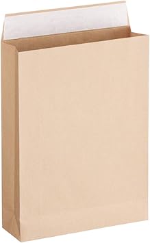 30 Packs Delivery Bags, Packing Paper Bags, Square Bottom Bags for Shipping Small Size Height 12.9 inches 327 mm Width 8.5 inches 215 mm Side Gusset 2.6 inches 65 mm + Tongue Portion 1.8