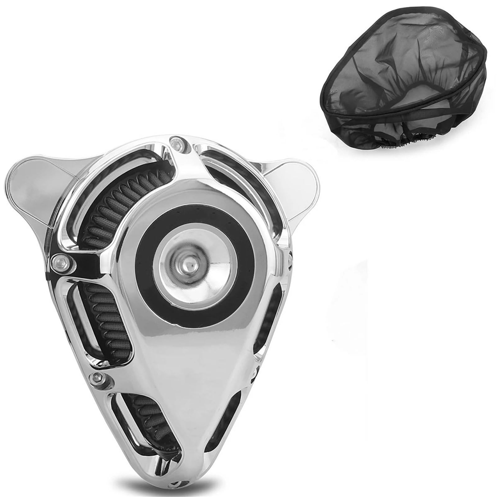Pokrowiec przeciwdeszczowy Red Turnable Air Cleaner Intake Filter Fit For Harley Dyna 2000-2017 Softail Fatboy 2000-2015 Filtr stożkowy z pochyleniem‌(GRAY FILTER)