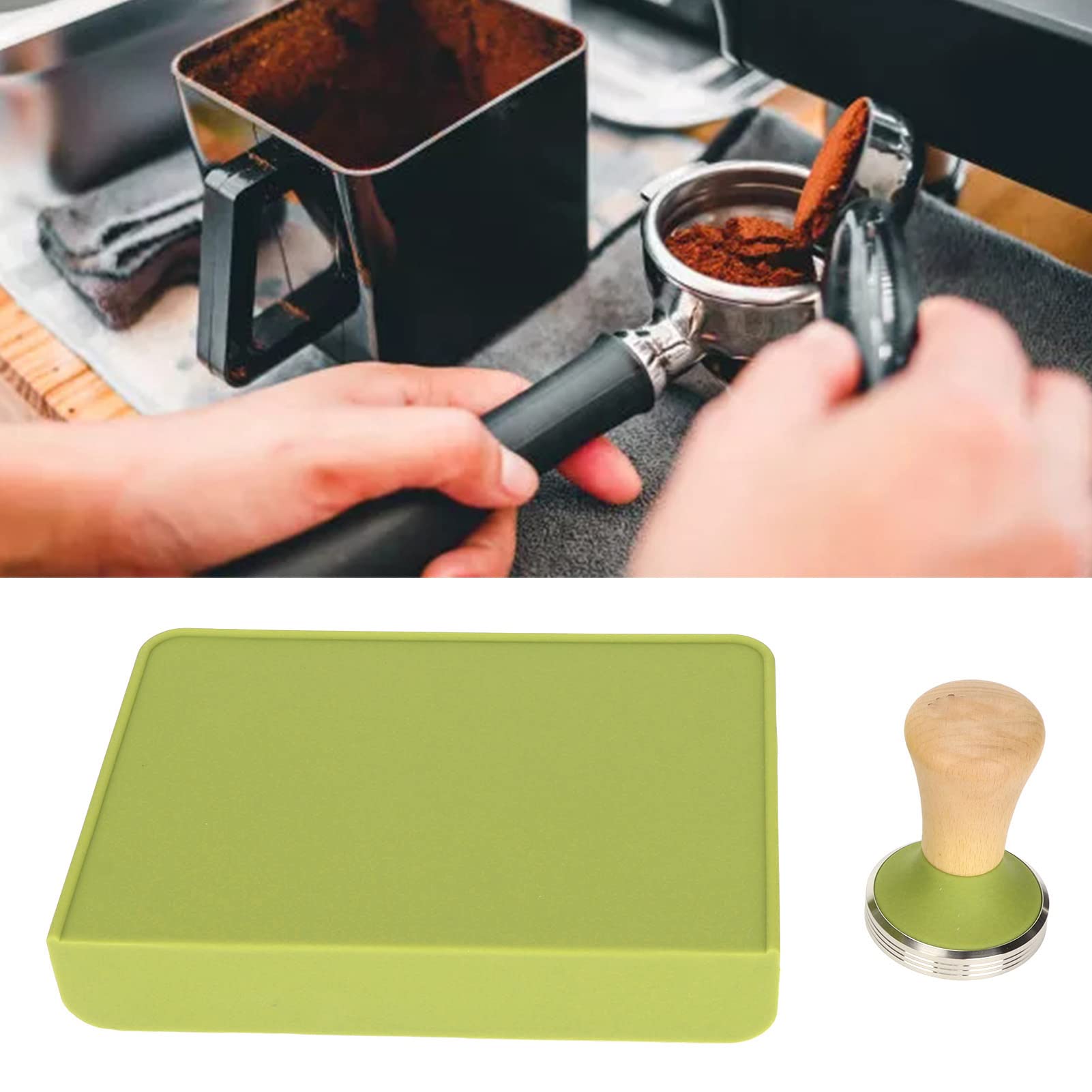 DAUZ Alfombrilla Anti-café, Práctica Alfombrilla Anti-café de Silicona de Calidad Alimentaria para Uso Doméstico (Tamper de 51 mm/2,01 pulg.)