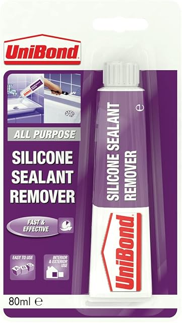Unibond 1584200 Silicone Sealant Remover, Effective Sealant Remover for Thorough Removal, High-Strength Silicone Remover for Ceramic Tiles, Baths and Toilets, 1 x 80 ml