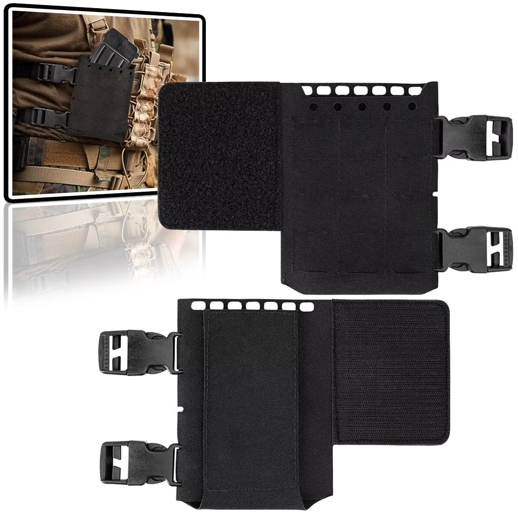 Pochettes tactiques latérales robustes WLXW pour équipement de gilet BK