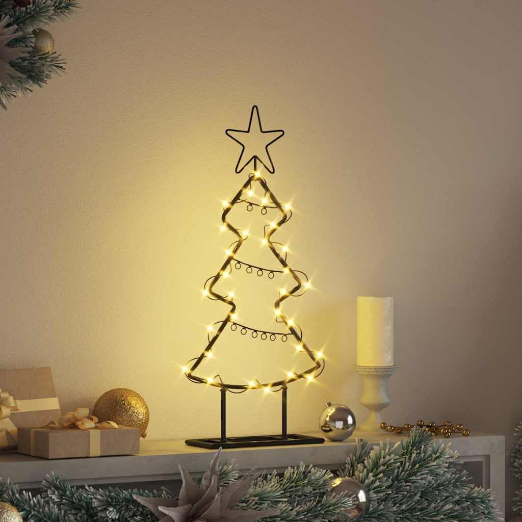 vidaXL Albero di Natale in metallo Nero 60 cm Acciaio