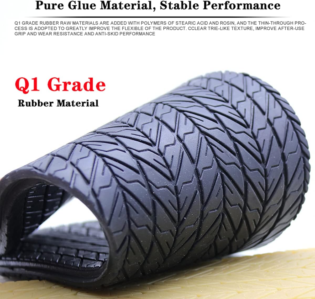 Anti-Slip Rubber Replacement Shoe Bottom Repair Material, Black, 12.8 x 5.11 inch