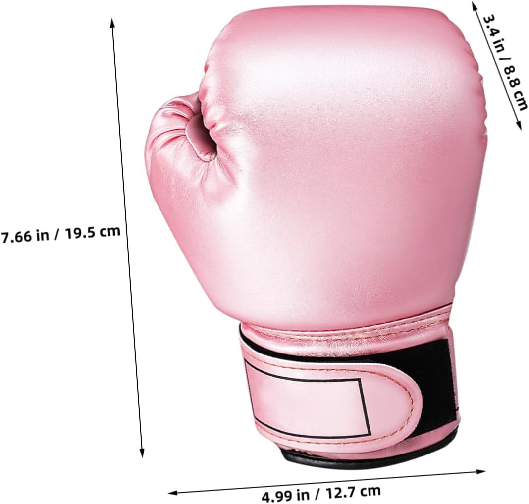 Hemoton Pink Children S Boxing Gloves for Kids Girls 3-12 Years Comfortable Sparring Gloves with Breathable Mesh for Training Kickboxing Muay Thai Practice 7.67X5.00X3.46In