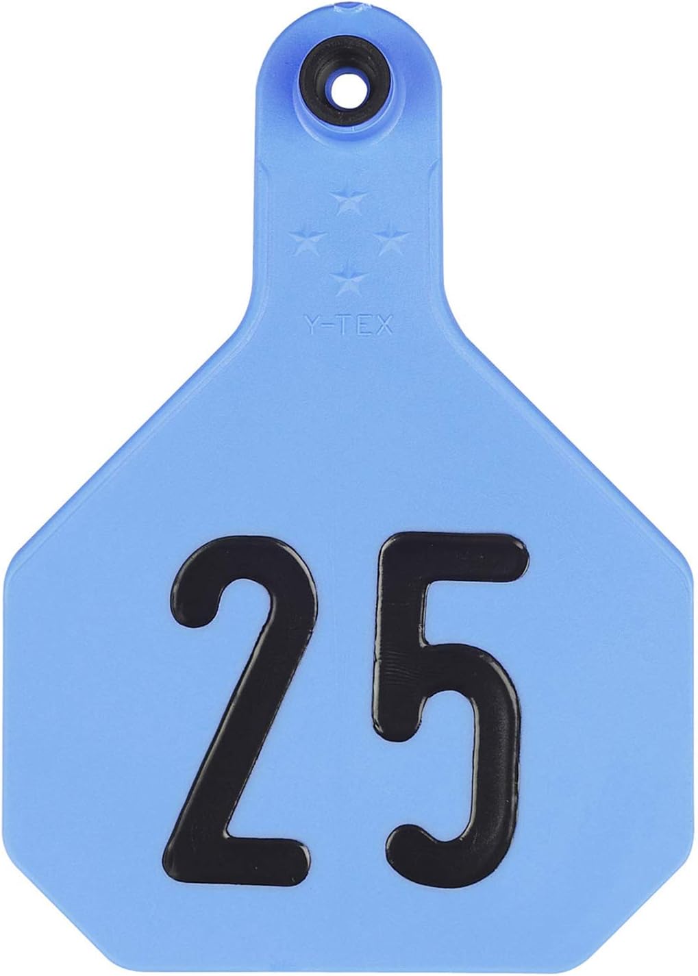 Y-Tex Large 4 Star Cattle Ear Tags Blue Numbered 26-50