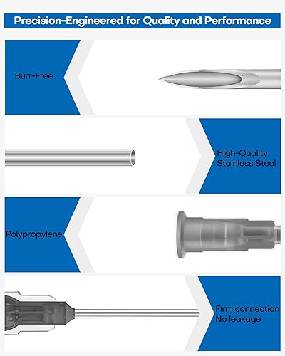 Miniatura 3 de 100 agujas desechables de 22 G de 1 pulgada, paquete individual de accesorios de herramientas de laboratorio, herramientas de laboratorio de