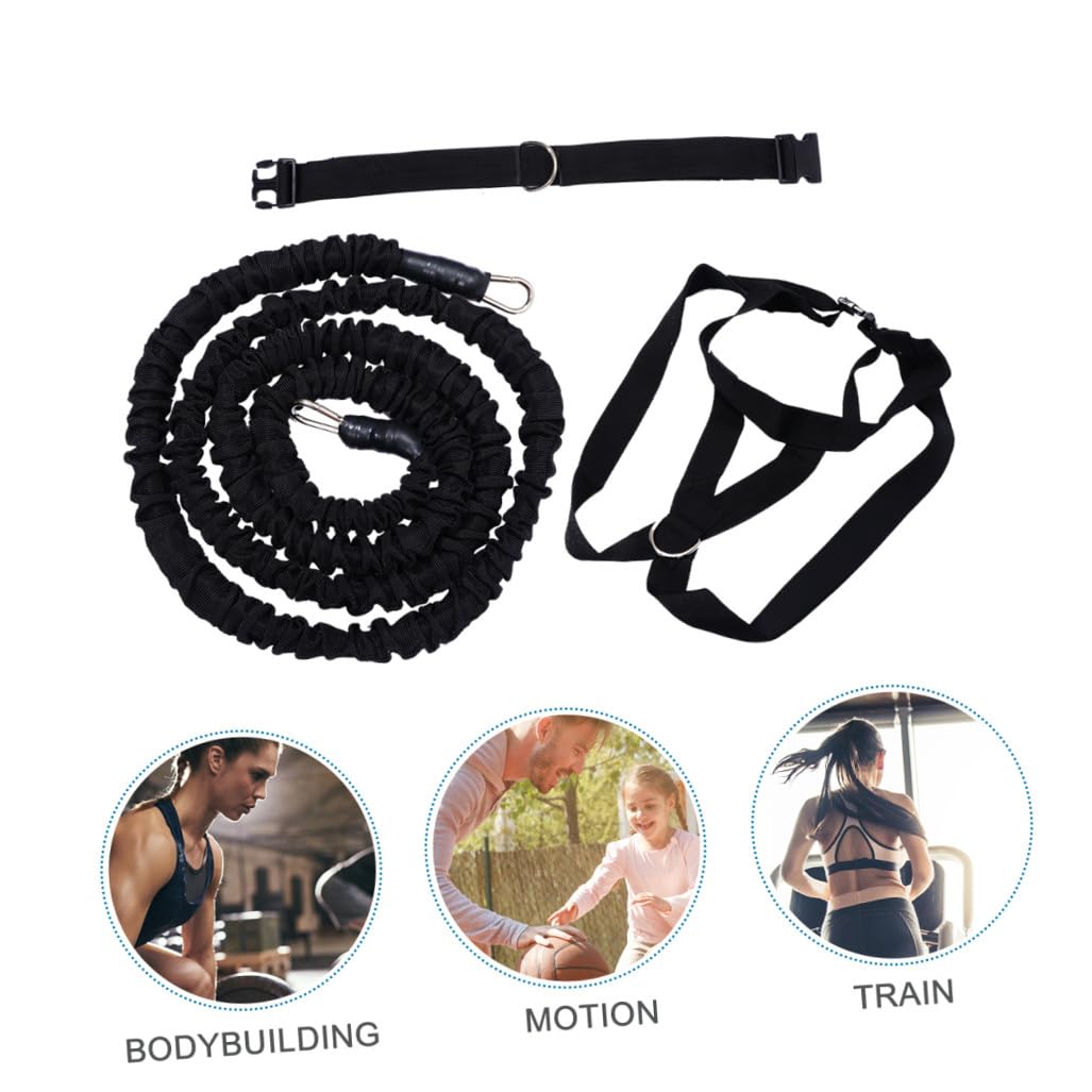 Gatuida Banda Elástica de Resistencia Cuerda de Tela Tejida Negra para Ejercicios de Yoga y Fitness Adecuado para Entrenamiento de Fuerza y Estiramientos en Casa